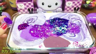 Series PURPLE HELLO KITTY Slime! Mixing Random Things into GLOSSY Slime! Satisfying Slime Video #633