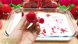Series RED ROSE Slime ! Mixing Random Things into GLOSSY Slime | Satisfying Slime Videos #632