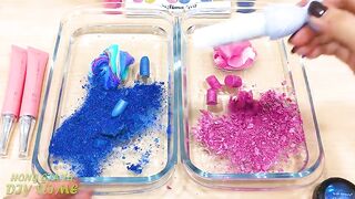 Pink vs Blue ! Mixing Makeup and Clay into Clear Slime | Satisfying Slime Videos #620