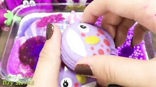 BEST PURPLE SLIME! Mixing Random Things into GLOSSY Slime! SlimeSmoothie Satisfying Slime Video #619