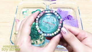 Purple vs Teal ! Mixing Makeup Eyeshadow into Clear Slime | Satisfying Slime Videos #611