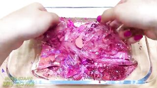Purple vs Pink ! Mixing Makeup Eyeshadow into Clear Slime | Satisfying Slime Videos #607