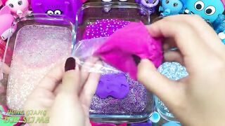 Blue, Purple and Pink! Mixing Random Things into Store Bought Slime! SlimeSmoothie | Satisfying #605