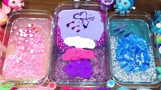 Blue, Purple and Pink! Mixing Random Things into Store Bought Slime! SlimeSmoothie | Satisfying #605