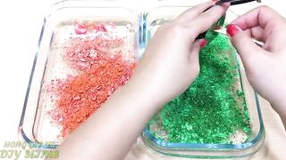 Green vs Orange ! Mixing Makeup Eyeshadow into Clear Slime | Satisfying Slime Videos #590