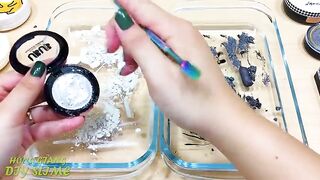 Black vs White ! Seashell | Mixing Makeup Eyeshadow into Clear Slime | Satisfying Slime Videos #587