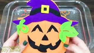 Halloween Slime ! Mixing Random Things into Clear Slime! Slimesmoothie Satisfying Slime Videos #586