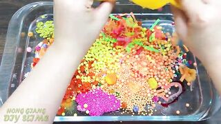 Halloween Slime ! Mixing Random Things into Clear Slime! Slimesmoothie Satisfying Slime Videos #586