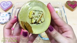 Pink vs Gold ! Mixing Makeup Eyeshadow into Clear Slime ! Relaxing Satisfying Videos #577