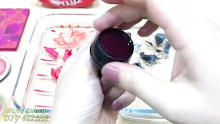 Black vs Red ! Rose | Mixing Makeup Eyeshadow into Clear Slime | Satisfying Slime Videos #562