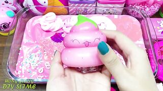 Pink Slime Mixing ! Mixing Random Things into Slime | Relaxing with Piping Bags Slime Videos #551