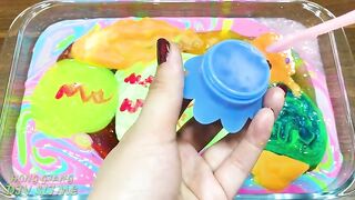 Mixing Random Things into Slime! Relaxing with Piping Bags Slimesmoothie Satisfying Slime Video #548
