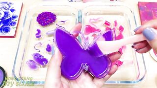 Purple vs Pink ! Slime | Mixing Makeup Eyeshadow into Clear Slime ! Satisfying Videos #547