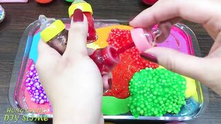 Mixing Random Things into Slime! Relaxing with Piping Bags Slimesmoothie Satisfying Slime Video #527