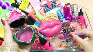 Mixing Makeup into Clear Slime !!! Slimesmoothie Realxing Satisfying Slime Videos #2