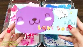 BLUE vs PINK !! Special Series #109 Mixing Random Things into GLOSSY Slime