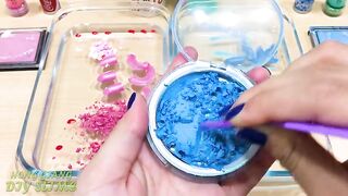 PINK vs BLUE ! Mixing Makeup Eyeshadow into Clear Slime! Special Series#108 Satisfying Slime Videos