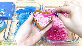 PINK vs BLUE ! Mixing Makeup Eyeshadow into Clear Slime! Special Series #103 Satisfying Slime Videos