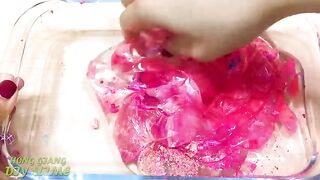 PINK vs BLUE ! Mixing Makeup Eyeshadow into Clear Slime ! Special Series #98 Satisfying Slime Video