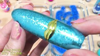 PINK vs BLUE ! Mixing Makeup into Clear Slime! Special Series #90 Satisfying Slime Videos