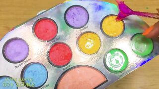 RAINBOW ! Mixing Makeup Eyeshadow into Clear Slime ! Special Series #88 Satisfying Slime Videos