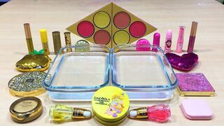 GOLD vs PINK ! Mixing Makeup Eyeshadow into Clear Slime ! Special Series #83 Satisfying Slime Video