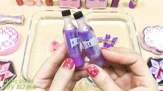 PURPLE vs PINK ! Mixing Makeup Eyeshadow into Clear Slime! Special Series #78 Satisfying Slime Video