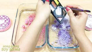 PURPLE vs PINK ! Mixing Makeup Eyeshadow into Clear Slime! Special Series #78 Satisfying Slime Video