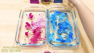 PINK vs BLUE ! Mixing Makeup Eyeshadow into Clear Slime! Special Series #75 Satisfying Slime Videos