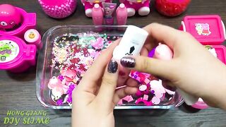 Special Series PINK Satisfying Slime Videos #71 ! Mixing Random Things into Clear Slime