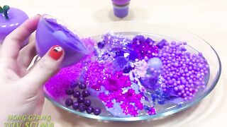 Special Series PURPLE Satisfying Slime Videos #70 ! Mixing Random Things into Clear Slime