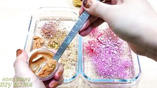 GOLD vs PINK ! Mixing Makeup Eyeshadow into Clear Slime ! Special Series #69 Satisfying Slime Videos