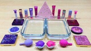 Special Series 67 Purple vs Pink - Mixing Makeup Eyeshadow Into Slime! Satisfying Slime Videos