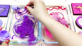 Special Series 67 Purple vs Pink - Mixing Makeup Eyeshadow Into Slime! Satisfying Slime Videos