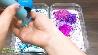 Special Series #54 PURPLE vs BLUE PRINCESS FROZEN and DORAEMON !! Mixing Random Things into Slime