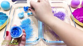 PURPLE vs BLUE ! Mixing Makeup Eyeshadow into Clear Slime! Special Series#46 Satisfying Slime Videos