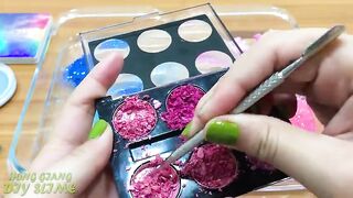 PINK vs BLUE ! Mixing Makeup Eyeshadow into Clear Slime! Special Series#45 Satisfying Slime Videos