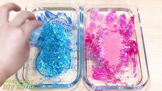 PINK vs BLUE ! Mixing Makeup Eyeshadow into Clear Slime! Special Series#44 Satisfying Slime Videos