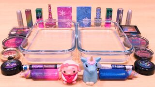 GALAXY vs UNICORN Mixing Makeup Eyeshadow into Clear Slime! Special Series#39 Satisfying Slime Video