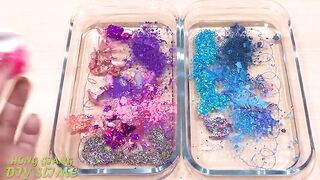 GALAXY vs UNICORN Mixing Makeup Eyeshadow into Clear Slime! Special Series#39 Satisfying Slime Video