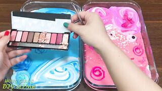 Special Series #32 BLUE DOREAMON vs PINK PEPPA PIG !! Mixing Random Things into GLOSSY Slime