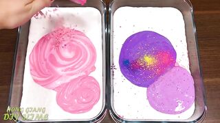 Special Series #30 HELLO KITTY PURPLE Vs PINK !! Mixing Random Things into Glossy Slime