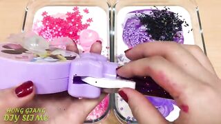 Special Series #28 PURPLE FROZEN ANNA vs PINK MICKEY !! Mixing Random Things into Slime