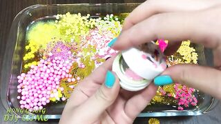 Special Series #HELLO KITTY & MINIONS ! Mixing Random Things into Clear Slime ! Satisfying Slime