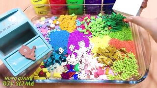 Mixing Beads and Floam into Clear Slime !! SlimeSmoothie Relaxing Satisfying Slime Videos