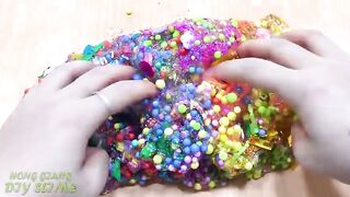 Mixing Beads and Floam into Clear Slime !! SlimeSmoothie Relaxing Satisfying Slime Videos