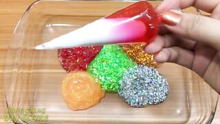 Mixing Makeup and Glitter into Slime !! SlimeSmoothie Satisfying Slime Videos