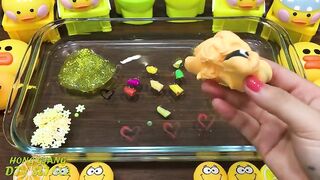Special Series YELLOW Slimesmoothie Satisfying Slime Videos | Mixing Random Things into Clear Slime
