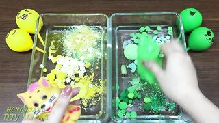 Mixing Random Things Into Clear Slime ! Yellow VS Green Special Series Part 15 Satisfying Slime