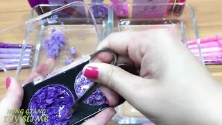 Mixing Makeup Into Clear Slime ! Blue Vs Pink Special Series Part 12 Satisfying Slime